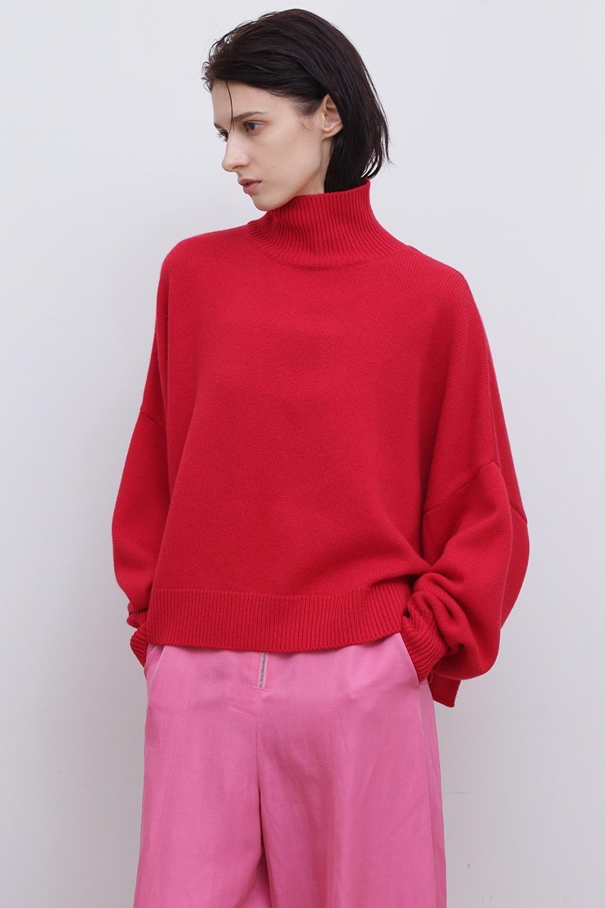 【アドーア/ADORE】のウールカシミヤ インテリア・キッズ・メンズ・レディースファッション・服の通販 founy(ファニー) 　ファッション　Fashion　レディースファッション　Fashion for Women　トップス・カットソー　Cut & Sew Tops　ニット　Knit Tops & Sweaters　カジュアルプルオーバー・ニットトップス　Pullovers & Knit Tops / Casual Pullovers　ショート　Short, Short Length　スタンダード　Standard, Basic　バランス　Balance, Style Balance　リラックス　Relax, Relaxed Fit　レッド|ID: prp329100004507870 ipo3291000000032914283