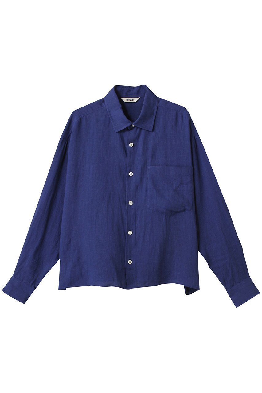 【オブラダ/Oblada】のバギーシャツ インテリア・キッズ・メンズ・レディースファッション・服の通販 founy(ファニー) 　ファッション　Fashion　レディースファッション　Fashion for Women　トップス・カットソー　Cut & Sew Tops　シャツ・ブラウス・オフィスカジュアル　Elegant Blouses & Button-Ups　スリーブ　Sleeve, Long Sleeve / Short Sleeve　トレンド　Trend, Trending Now　ボトム　Bottoms, Lower Wear　ロング　Long, Long-Length　エレガント 上品　Elegant　夏　Summer　定番　Standard, Basic Item　春　Spring　S/S・春夏　SS, Spring/Summer, Warm Season　ブルー|ID: prp329100004507877 ipo3291000000032907432