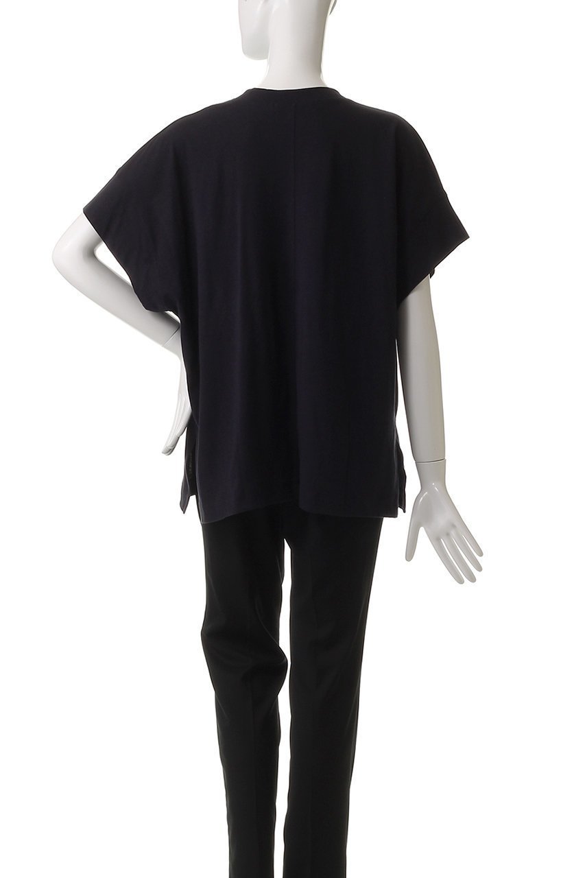 【フローレント/FLORENT】のコットン天竺 ショートスリーブ カットソー 人気、トレンドファッション・服の通販 founy(ファニー) 　ファッション　Fashion　レディースファッション　Fashion for Women　トップス・カットソー　Cut & Sew Tops　シャツ・ブラウス・オフィスカジュアル　Elegant Blouses & Button-Ups　ロングTシャツ・Tシャツ　Longline T-Shirts & Tees　カットソー・ベーシックTシャツ　Cut-and-Sewn Tops / Stretch Tees & Basics　カットソー　Cut and Sewn Top　ショート　Short, Short Length　シンプル　Simple, Minimal　スリーブ　Sleeve, Long Sleeve / Short Sleeve　デニム　Denim, Jeans Material　ビッグ　Big, Oversized　フェミニン　Feminine, Girly　other-4|ID: prp329100004507882 ipo3291000000032796064