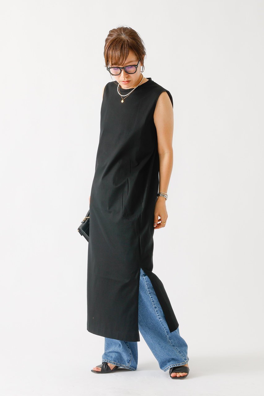 【デザイン ワークス/DESIGN WORKS】のサイドスリットジャージーワンピース 人気、トレンドファッション・服の通販 founy(ファニー) 　ファッション　Fashion　レディースファッション　Fashion for Women　ワンピース　Dresses　チュニック　Tunic Tops & Dresses　シンプル　Simple, Minimal　ストレート　Straight, Straight Cut　スリット　Slit, Slit Detail　チュニック　Tunic, Long Top　リゾート　Resort, Vacation Style　ロング　Long, Long-Length　夏　Summer　春　Spring　S/S・春夏　SS, Spring/Summer, Warm Season　other-7|ID: prp329100004507903 ipo3291000000032789807