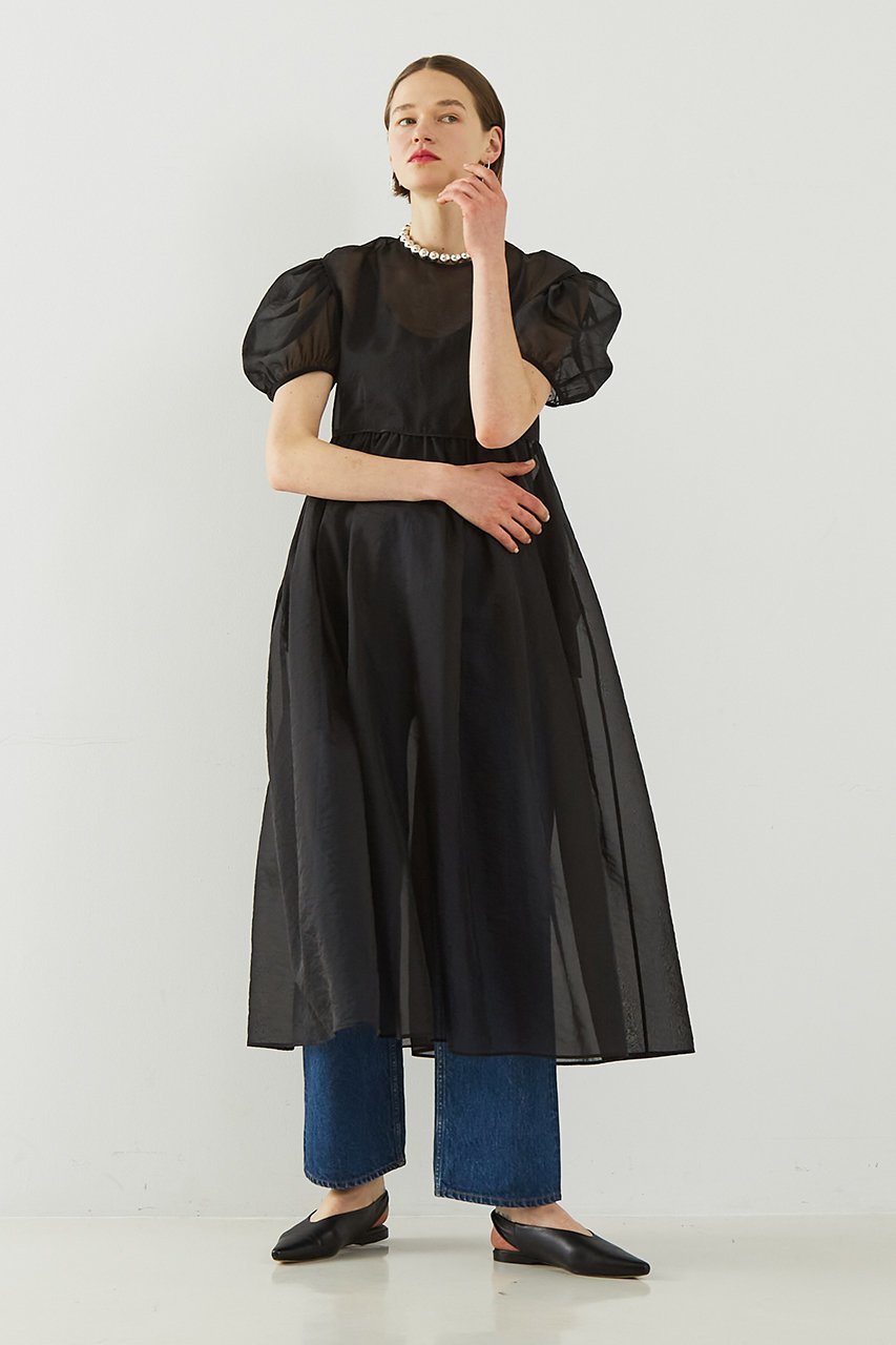 【デザイン ワークス/DESIGN WORKS】のBEAUVETオーガンジードレス 人気、トレンドファッション・服の通販 founy(ファニー) 　ファッション　Fashion　レディースファッション　Fashion for Women　ワンピース　Dresses　フォーマル・パーティードレス・結婚式用ドレス　Elegant & Casual Dresses　チュニック　Tunic Tops & Dresses　インナー　Innerwear　オーガンジー　Organza Fabric　シアー　Sheer, See-Through　シューズ　Shoes, Footwear　スリーブ　Sleeve, Long Sleeve / Short Sleeve　チュニック　Tunic, Long Top　ドレス　Dress, One-Piece　フェミニン　Feminine, Girly　ロング　Long, Long-Length　エレガント 上品　Elegant　夏　Summer　other-7|ID: prp329100004507904 ipo3291000000034954672