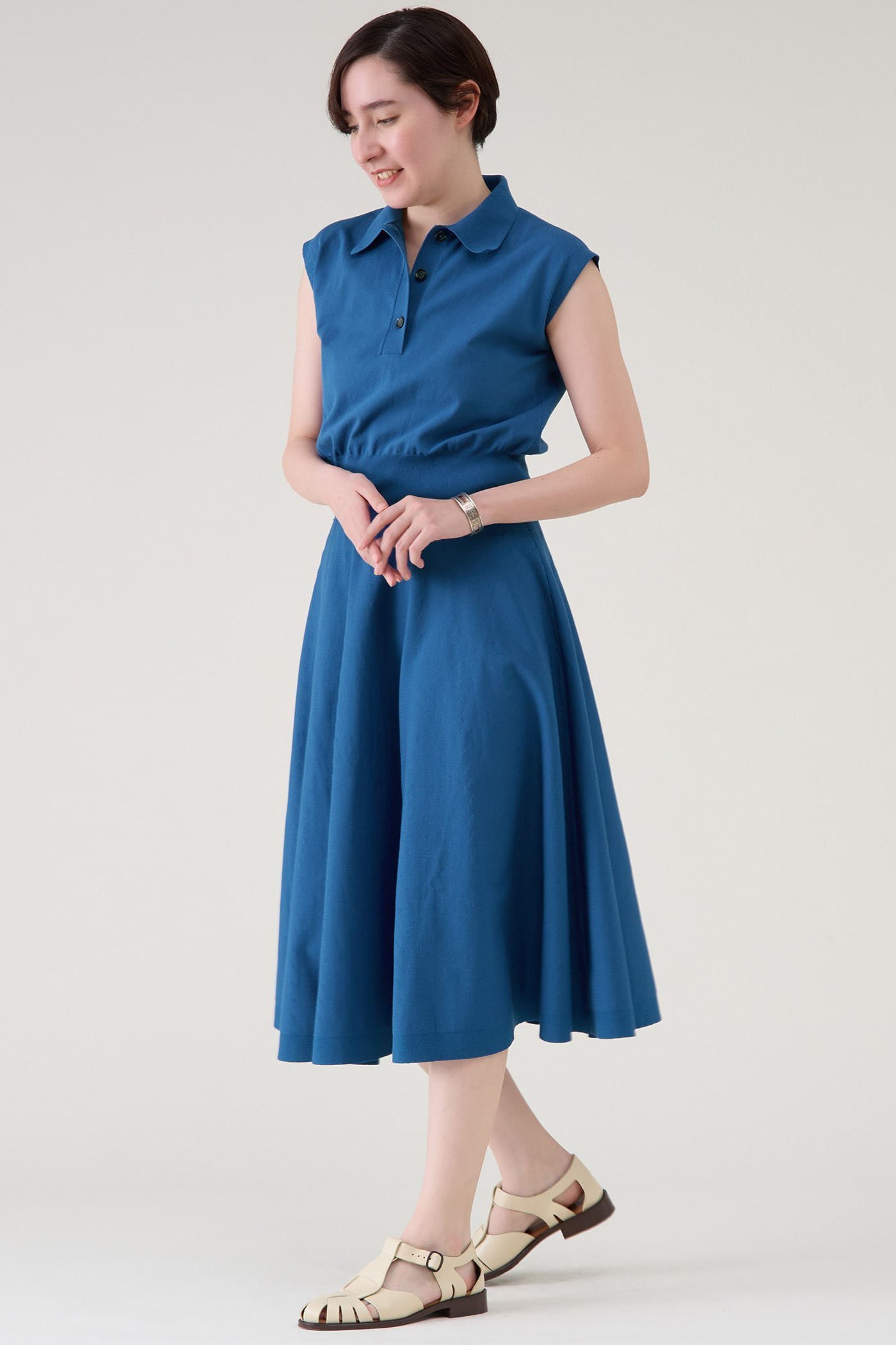 【マルティニーク/martinique】のポロニットドレス インテリア・キッズ・メンズ・レディースファッション・服の通販 founy(ファニー) 　ファッション　Fashion　レディースファッション　Fashion for Women　ワンピース　Dresses　フォーマル・パーティードレス・結婚式用ドレス　Elegant & Casual Dresses　チュニック　Tunic Tops & Dresses　おすすめ　Recommended / Our Picks　チュニック　Tunic, Long Top　トレンド　Trend, Trending Now　リラックス　Relax, Relaxed Fit　夏　Summer　定番　Standard, Basic Item　ブルー|ID: prp329100004507908 ipo3291000000032811381