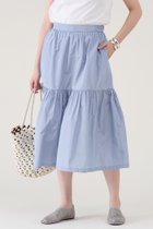 【マルティニーク/martinique】のマイクロタフタティアードスカート ライトブルー|ID:prp329100004507909