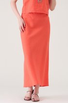 【マルティニーク/martinique】のウォッシュリネンスカート(セットアップ可) レッド|ID: prp329100004507910 ipo3291000000035968934