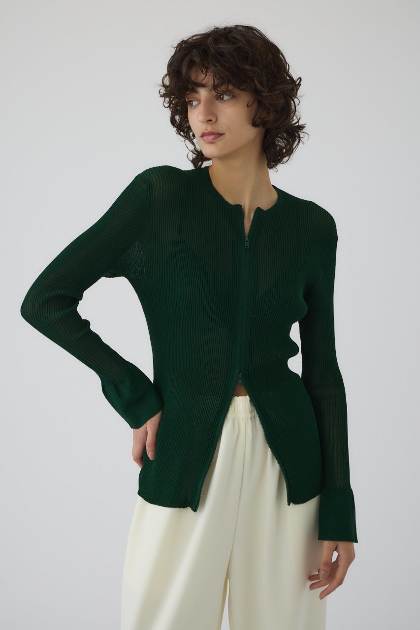 【リムアーク/RIM.ARK】のW zip open rib CD/カーディガン 人気、トレンドファッション・服の通販 founy(ファニー) 　ファッション　Fashion　レディースファッション　Fashion for Women　トップス・カットソー　Cut & Sew Tops　ニット　Knit Tops & Sweaters　カーディガン・羽織り　Layered Style Cardigans　おすすめ　Recommended / Our Picks　カーディガン　Cardigan, Knitwear　羽織　Haori, Light Jacket　other-6|ID: prp329100004507932 ipo3291000000035688621