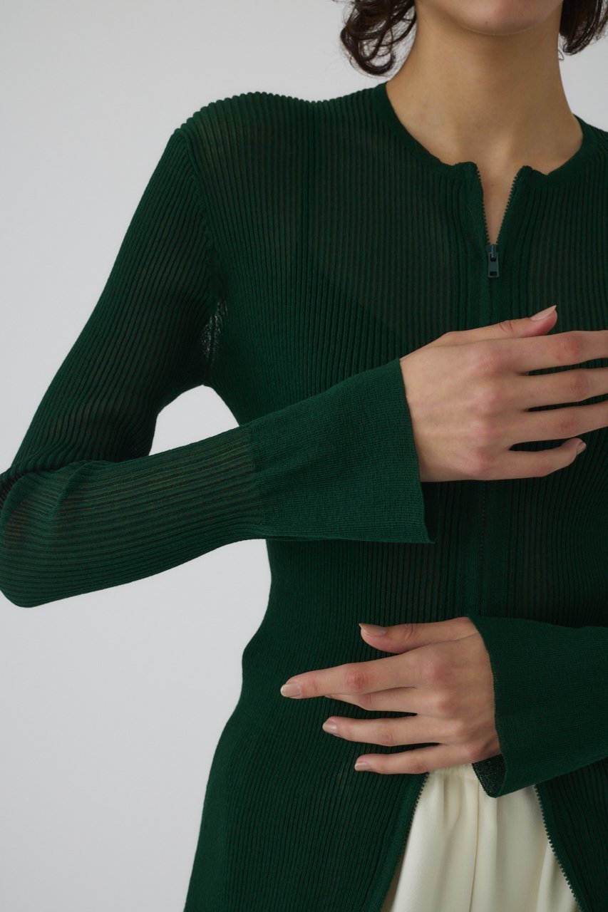 【リムアーク/RIM.ARK】のW zip open rib CD/カーディガン 人気、トレンドファッション・服の通販 founy(ファニー) 　ファッション　Fashion　レディースファッション　Fashion for Women　トップス・カットソー　Cut & Sew Tops　ニット　Knit Tops & Sweaters　カーディガン・羽織り　Layered Style Cardigans　おすすめ　Recommended / Our Picks　カーディガン　Cardigan, Knitwear　羽織　Haori, Light Jacket　other-8|ID: prp329100004507932 ipo3291000000035688623