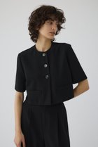 【リムアーク/RIM.ARK】のDouble face box-shaped JK/ハーフスリーブジャケット 人気、トレンドファッション・服の通販 founy(ファニー) ファッション Fashion レディースファッション Fashion for Women アウター Coat / Outerwear Collection レディースジャケット・軽アウター Jackets ジャケット Jacket, Outerwear セットアップ Set-Up, Coordinated Outfit ロング Long, Long-Length 半袖 Short Sleeve, Half Sleeve thumbnail ブラック|ID: prp329100004507933 ipo3291000000036515785