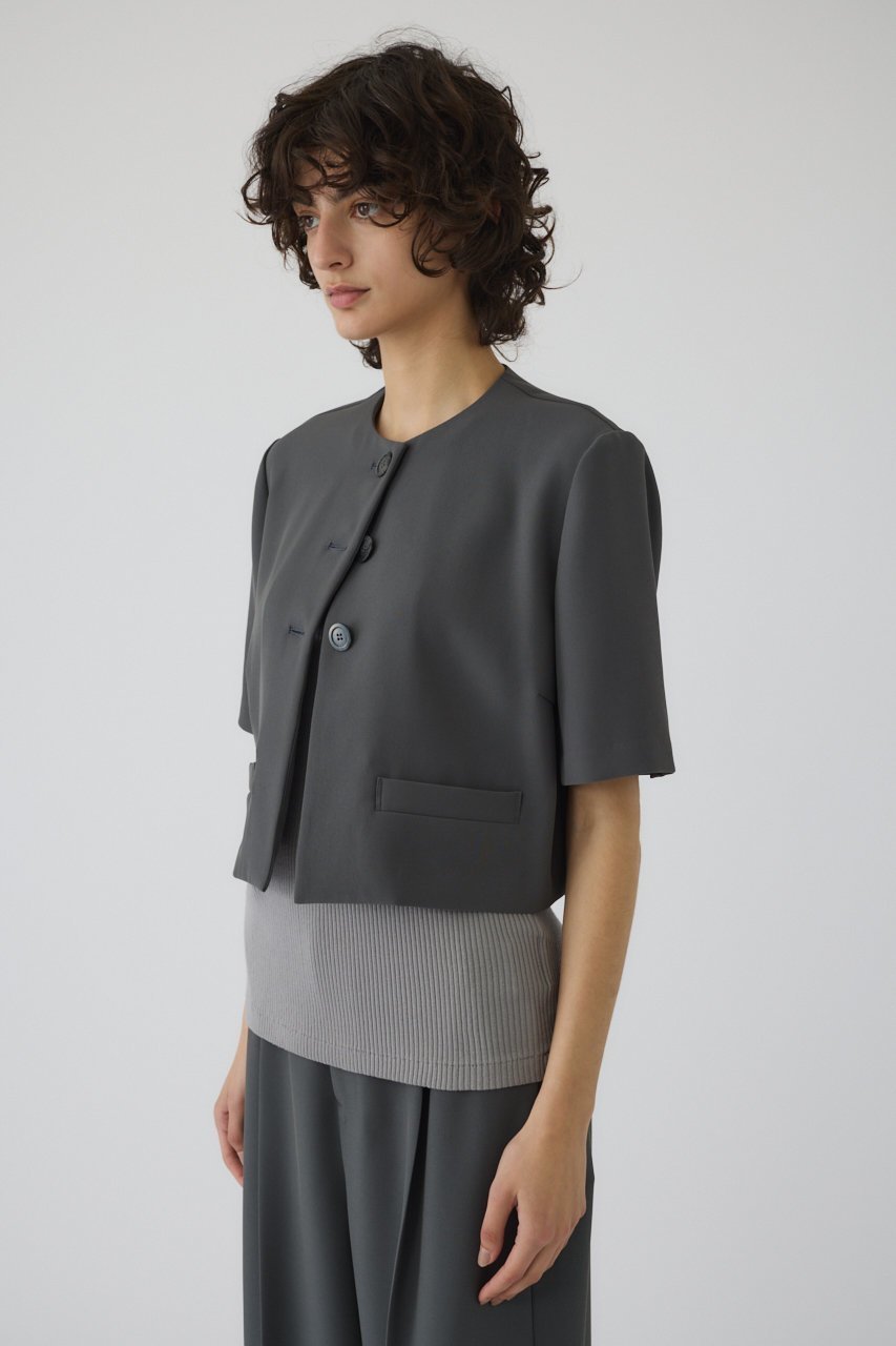 【リムアーク/RIM.ARK】のDouble face box-shaped JK/ハーフスリーブジャケット 人気、トレンドファッション・服の通販 founy(ファニー) ファッション Fashion レディースファッション Fashion for Women アウター Coat / Outerwear Collection レディースジャケット・軽アウター Jackets ジャケット Jacket, Outerwear セットアップ Set-Up, Coordinated Outfit ロング Long, Long-Length 半袖 Short Sleeve, Half Sleeve other-2|ID: prp329100004507933 ipo3291000000036515788