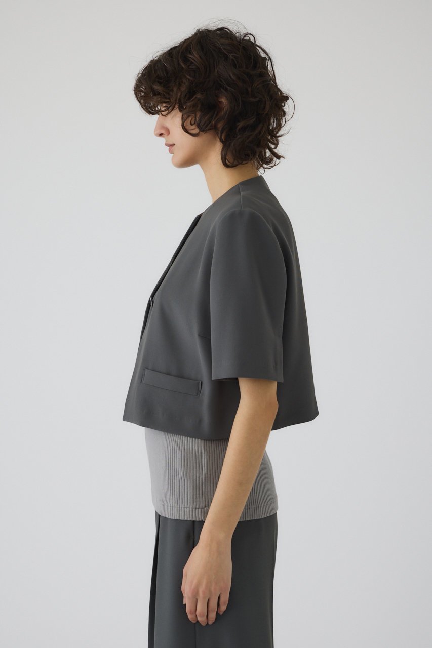 【リムアーク/RIM.ARK】のDouble face box-shaped JK/ハーフスリーブジャケット 人気、トレンドファッション・服の通販 founy(ファニー) ファッション Fashion レディースファッション Fashion for Women アウター Coat / Outerwear Collection レディースジャケット・軽アウター Jackets ジャケット Jacket, Outerwear セットアップ Set-Up, Coordinated Outfit ロング Long, Long-Length 半袖 Short Sleeve, Half Sleeve other-3|ID: prp329100004507933 ipo3291000000036515790