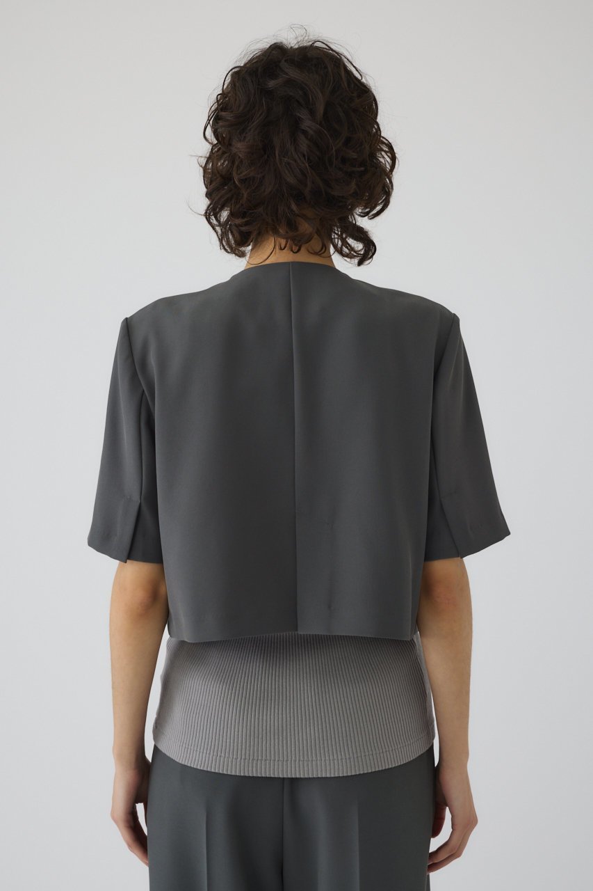 【リムアーク/RIM.ARK】のDouble face box-shaped JK/ハーフスリーブジャケット 人気、トレンドファッション・服の通販 founy(ファニー) ファッション Fashion レディースファッション Fashion for Women アウター Coat / Outerwear Collection レディースジャケット・軽アウター Jackets ジャケット Jacket, Outerwear セットアップ Set-Up, Coordinated Outfit ロング Long, Long-Length 半袖 Short Sleeve, Half Sleeve other-4|ID: prp329100004507933 ipo3291000000036515792