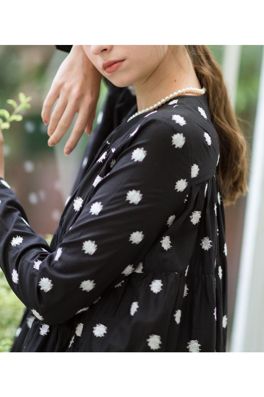 【マーレット/MERLETTE】のSOLIMAN ドット刺しゅう ティアードドレス 人気、トレンドファッション・服の通販 founy(ファニー) 　ファッション　Fashion　レディースファッション　WOMEN　ワンピース　Dress　ドレス　Party Dresses　チュニック　Tunic　チュニック　Tunic　ドット　Dot　ドレス　Dress　フェミニン　Feminine　人気　Popularity　other-7|ID: prp329100004507936 ipo3291000000031820997
