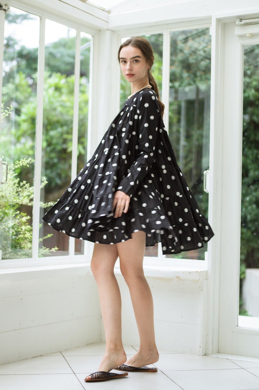 【マーレット/MERLETTE】のSOLIMAN ドット刺しゅう ティアードドレス 人気、トレンドファッション・服の通販 founy(ファニー) 　ファッション　Fashion　レディースファッション　Fashion for Women　ワンピース　Dresses　フォーマル・パーティードレス・結婚式用ドレス　Elegant & Casual Dresses　チュニック　Tunic Tops & Dresses　チュニック　Tunic, Long Top　ドット　Polka Dot, Dot Pattern　ドレス　Dress, One-Piece　フェミニン　Feminine, Girly　人気　Popular, Best Seller　other-6|ID: prp329100004507936 ipo3291000000032857259