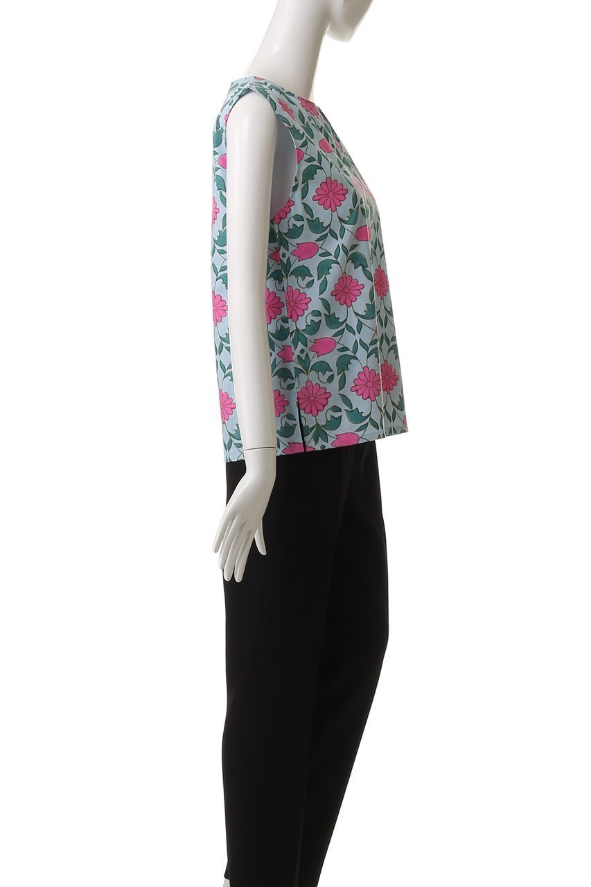 【エスゼット ブロックプリント/SZ Blockprints】のALEGRA TOP LISBON スキッパースリーブレスブラウス 人気、トレンドファッション・服の通販 founy(ファニー) 　ファッション　Fashion　レディースファッション　Fashion for Women　トップス・カットソー　Cut & Sew Tops　キャミソール&ノースリーブ　Camisoles & Sleeveless Tops　シャツ・ブラウス・オフィスカジュアル　Elegant Blouses & Button-Ups　インド　Indian Textile　シンプル　Simple, Minimal　スリット　Slit, Slit Detail　ノースリーブ　Sleeveless, No-Sleeve　フラワー　Flower, Floral　ブロック　Block, Solid Block Pattern　プリント　Print, Printed Pattern　夏　Summer　春　Spring　S/S・春夏　SS, Spring/Summer, Warm Season　other-3|ID: prp329100004507939 ipo3291000000032731580