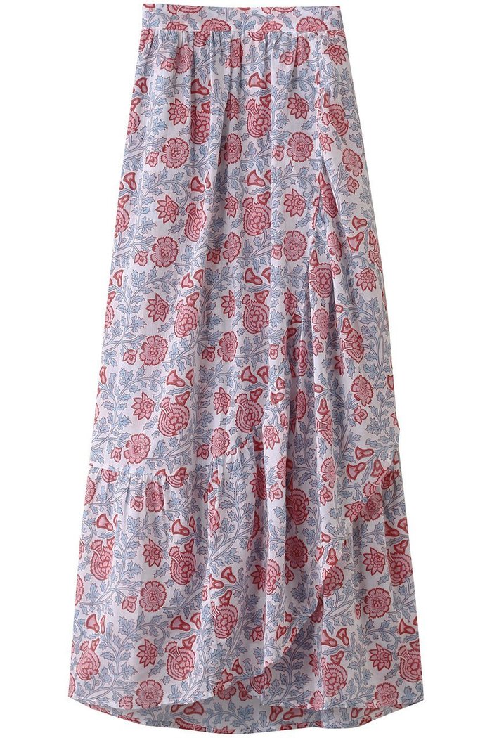 【エスゼット ブロックプリント/SZ Blockprints】のLONG WRAP SKIRT SIMI ラップスカート インテリア・キッズ・メンズ・レディースファッション・服の通販 founy(ファニー) https://founy.com/ ファッション Fashion レディースファッション Fashion for Women スカート Skirts ロングスカート Long Skirts / Maxi & Midi Skirts エアリー Airy Texture カットソー Cut and Sewn Top シアー Sheer, See-Through フラワー Flower, Floral ラップ Wrap, Wrap Design ロング Long, Long-Length |ID: prp329100004507943 ipo3291000000032844626