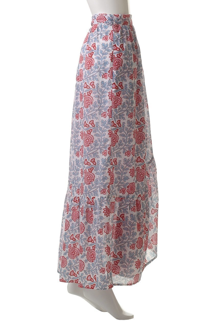 【エスゼット ブロックプリント/SZ Blockprints】のLONG WRAP SKIRT SIMI ラップスカート 人気、トレンドファッション・服の通販 founy(ファニー) 　ファッション　Fashion　レディースファッション　Fashion for Women　スカート　Skirts　ロングスカート　Long Skirts / Maxi & Midi Skirts　エアリー　Airy Texture　カットソー　Cut and Sewn Top　シアー　Sheer, See-Through　フラワー　Flower, Floral　ラップ　Wrap, Wrap Design　ロング　Long, Long-Length　other-3|ID: prp329100004507943 ipo3291000000032844646