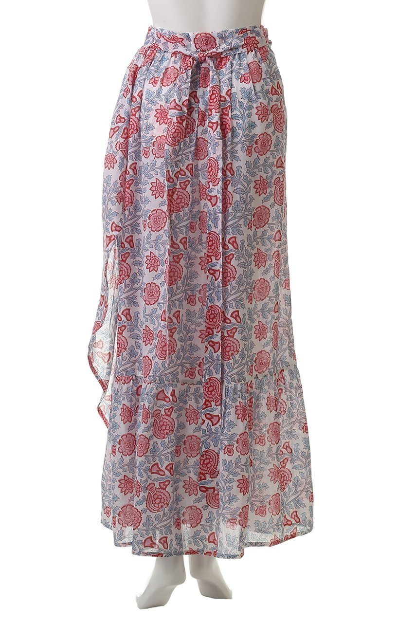 【エスゼット ブロックプリント/SZ Blockprints】のLONG WRAP SKIRT SIMI ラップスカート 人気、トレンドファッション・服の通販 founy(ファニー) 　ファッション　Fashion　レディースファッション　Fashion for Women　スカート　Skirts　ロングスカート　Long Skirts / Maxi & Midi Skirts　エアリー　Airy Texture　カットソー　Cut and Sewn Top　シアー　Sheer, See-Through　フラワー　Flower, Floral　ラップ　Wrap, Wrap Design　ロング　Long, Long-Length　other-4|ID: prp329100004507943 ipo3291000000032844651