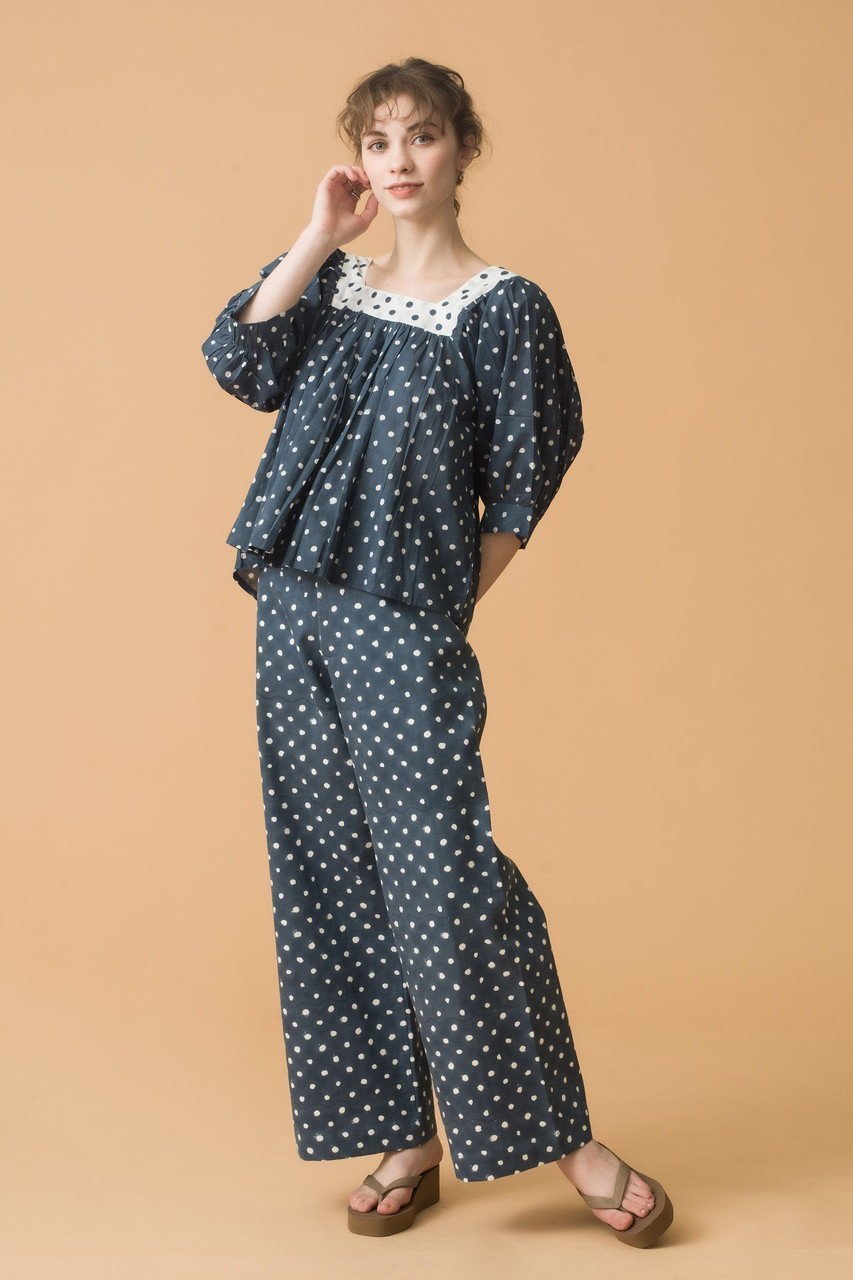 【エスゼット ブロックプリント/SZ Blockprints】のDISCO PANTS POLKA DOT ワイドパンツ 人気、トレンドファッション・服の通販 founy(ファニー) 　ファッション　Fashion　レディースファッション　Fashion for Women　パンツ　Pants & Trousers　シアー　Sheer, See-Through　ドット　Polka Dot, Dot Pattern　フォルム　Silhouette, Form　ワイド　Wide, Wide Fit　再入荷　Restock / Back in Stock　軽量　Lightweight, Ultra Light　other-6|ID: prp329100004507946 ipo3291000000032731589
