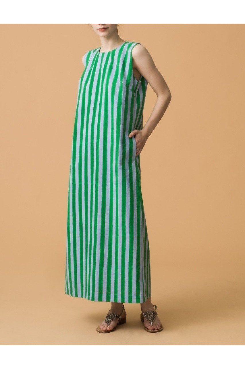 【エスゼット ブロックプリント/SZ Blockprints】の【日本限定】RINA DRESS THICK STRIPE ノースリーブワンピース 人気、トレンドファッション・服の通販 founy(ファニー) 　ファッション　Fashion　レディースファッション　WOMEN　ワンピース　Dress　ドレス　Party Dresses　チュニック　Tunic　オケージョン　Occasion　シューズ　Shoes　スタイリッシュ　Stylish　ストライプ　Stripe　ストレート　Straight　チュニック　Tunic　ノースリーブ　No Sleeve　夏　Summer　other-8|ID: prp329100004507947 ipo3291000000031821127