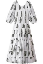 【エスゼット ブロックプリント/SZ Blockprints】のALICE DRESS ANEEZA ティアードワンピース ホワイト|ID:prp329100004507953