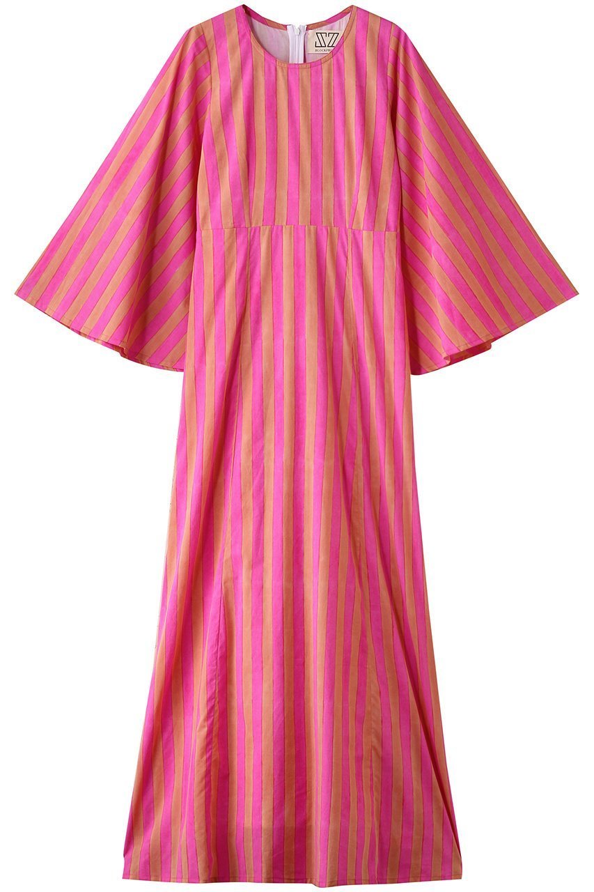 【エスゼット ブロックプリント/SZ Blockprints】のSTEVIE DRESS THICK STRIPE フレアスリーブワンピース インテリア・キッズ・メンズ・レディースファッション・服の通販 founy(ファニー) 　ファッション　Fashion　レディースファッション　Fashion for Women　ワンピース　Dresses　フォーマル・パーティードレス・結婚式用ドレス　Elegant & Casual Dresses　チュニック　Tunic Tops & Dresses　オケージョン　Occasion Wear　シューズ　Shoes, Footwear　ストライプ　Stripe, Striped Pattern　スリーブ　Sleeve, Long Sleeve / Short Sleeve　チュニック　Tunic, Long Top　フィット　Fit, Slim Fit　リゾート　Resort, Vacation Style　エレガント 上品　Elegant　夏　Summer　春　Spring　S/S・春夏　SS, Spring/Summer, Warm Season　ピンク|ID: prp329100004507954 ipo3291000000035957139