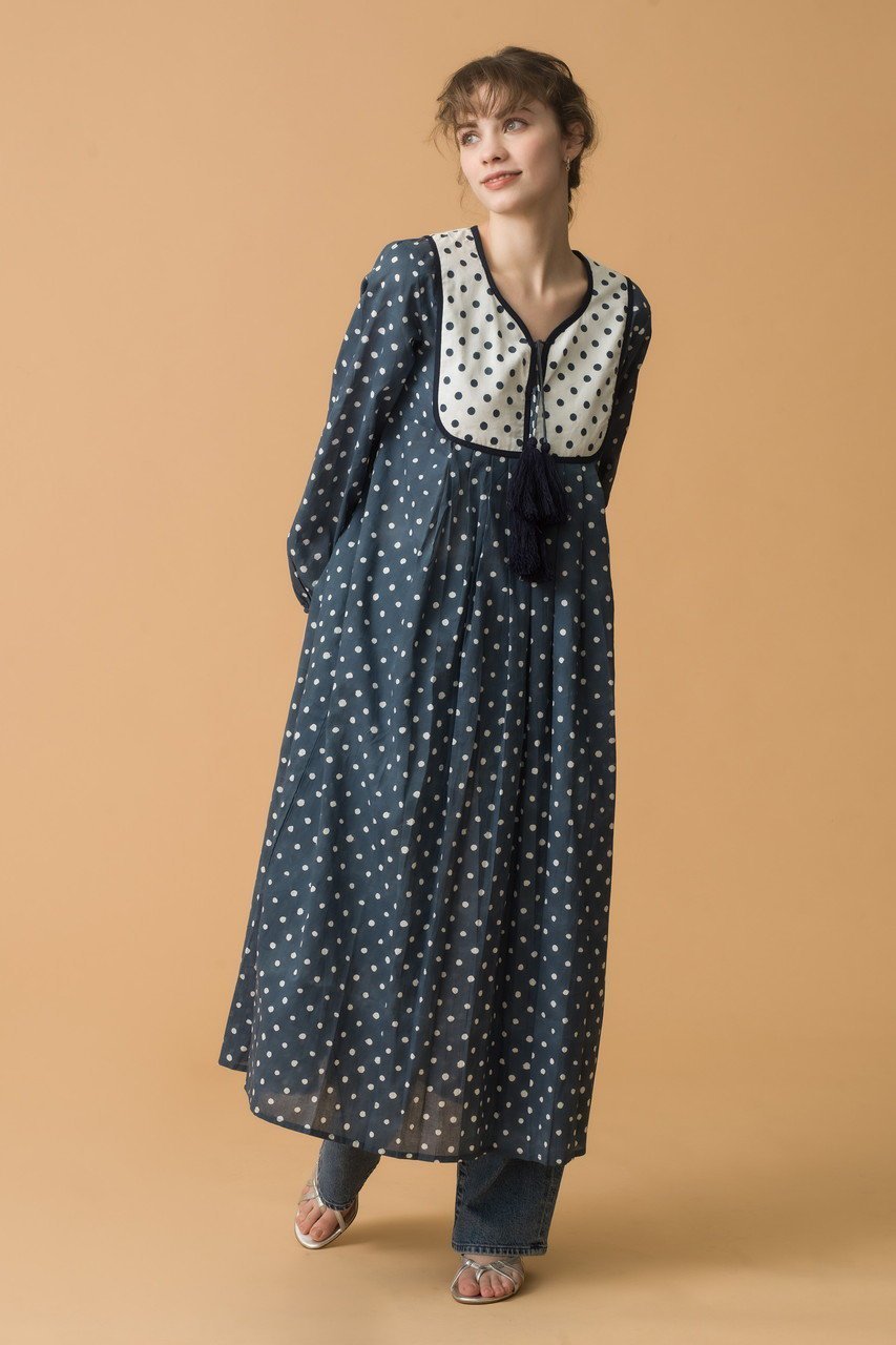 【エスゼット ブロックプリント/SZ Blockprints】のKITTY DRESS POLKA DOT ワンピース 人気、トレンドファッション・服の通販 founy(ファニー) 　ファッション　Fashion　レディースファッション　Fashion for Women　ワンピース　Dresses　フォーマル・パーティードレス・結婚式用ドレス　Elegant & Casual Dresses　チュニック　Tunic Tops & Dresses　クラシカル　Classical, Vintage-Inspired　サンダル　Sandals, Summer Shoes　チュニック　Tunic, Long Top　ドット　Polka Dot, Dot Pattern　ドレス　Dress, One-Piece　フリンジ　Fringe, Tassel　other-6|ID: prp329100004507955 ipo3291000000032857111