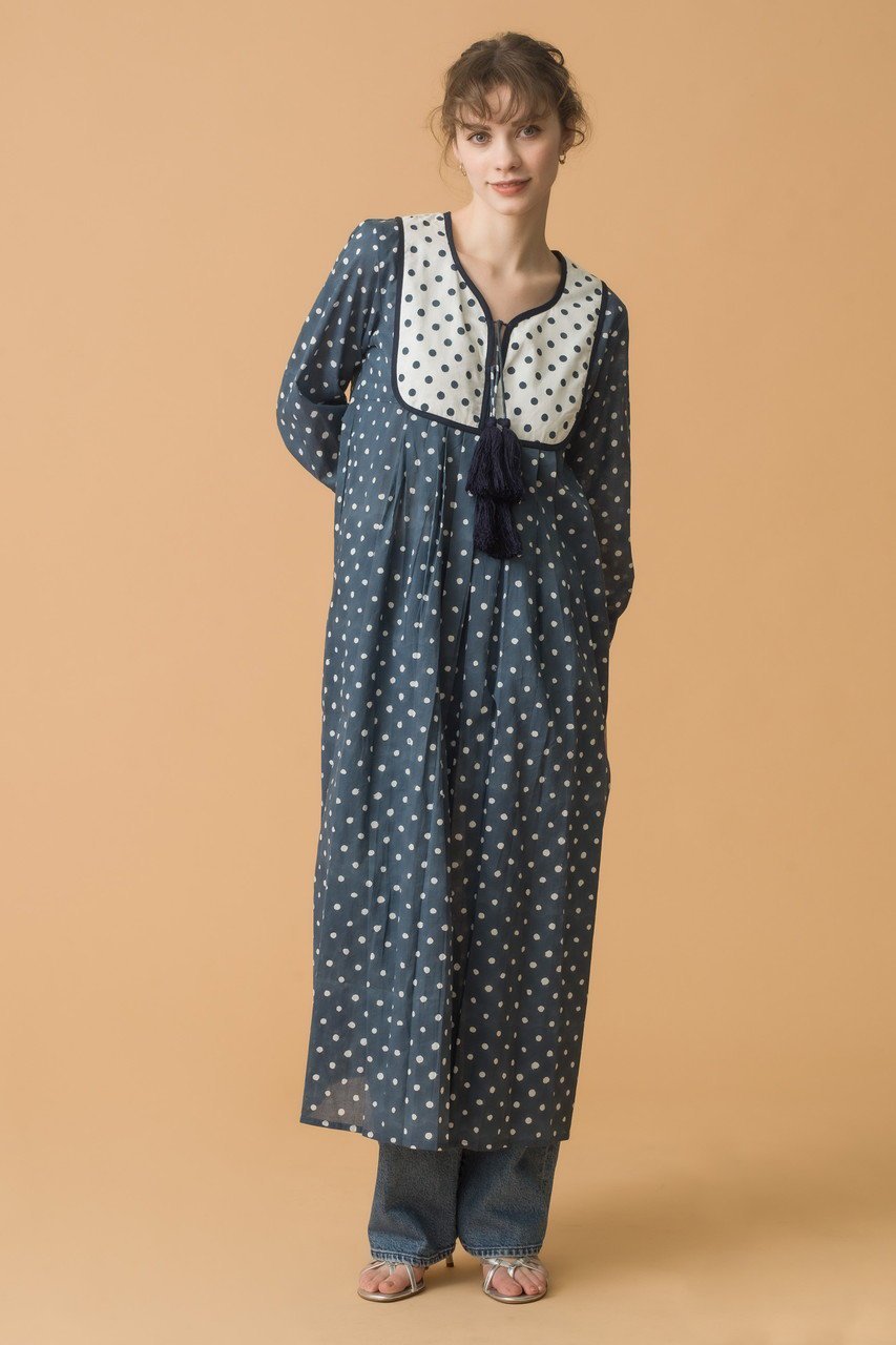 【エスゼット ブロックプリント/SZ Blockprints】のKITTY DRESS POLKA DOT ワンピース 人気、トレンドファッション・服の通販 founy(ファニー) 　ファッション　Fashion　レディースファッション　Fashion for Women　ワンピース　Dresses　フォーマル・パーティードレス・結婚式用ドレス　Elegant & Casual Dresses　チュニック　Tunic Tops & Dresses　クラシカル　Classical, Vintage-Inspired　サンダル　Sandals, Summer Shoes　チュニック　Tunic, Long Top　ドット　Polka Dot, Dot Pattern　ドレス　Dress, One-Piece　フリンジ　Fringe, Tassel　other-8|ID: prp329100004507955 ipo3291000000032857121