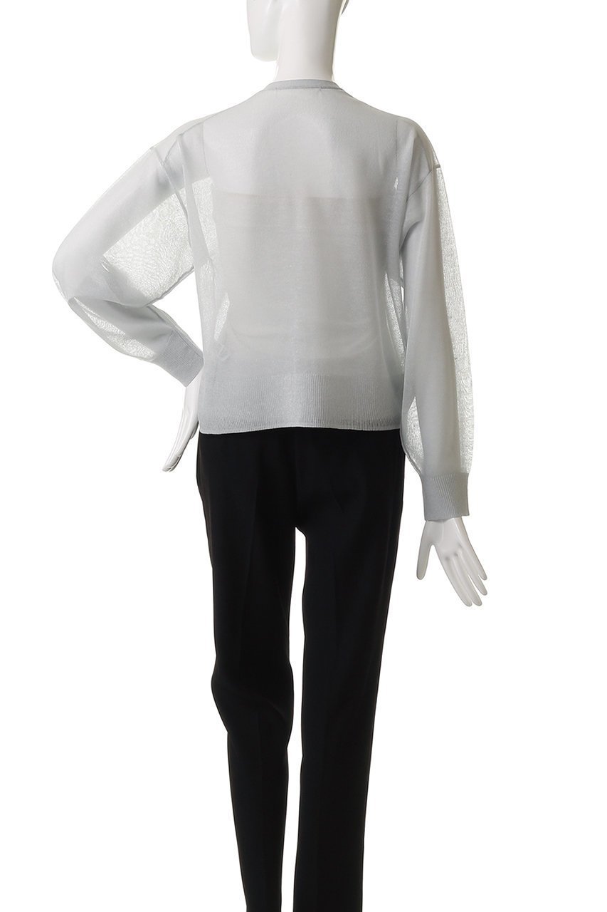 【ミディウミソリッド/MIDIUMISOLID】のsheer v/neck short CD.S カーディガン 人気、トレンドファッション・服の通販 founy(ファニー) 　ファッション　Fashion　レディースファッション　Fashion for Women　トップス・カットソー　Cut & Sew Tops　ニット　Knit Tops & Sweaters　カーディガン・羽織り　Layered Style Cardigans　カーディガン　Cardigan, Knitwear　シンプル　Simple, Minimal　リネン　Linen, Linen Fabric　再入荷　Restock / Back in Stock　夏　Summer　other-4|ID: prp329100004507957 ipo3291000000032921139