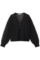 【ミディウミソリッド/MIDIUMISOLID】のsheer v/neck short CD.S カーディガン black|ID:prp329100004507957