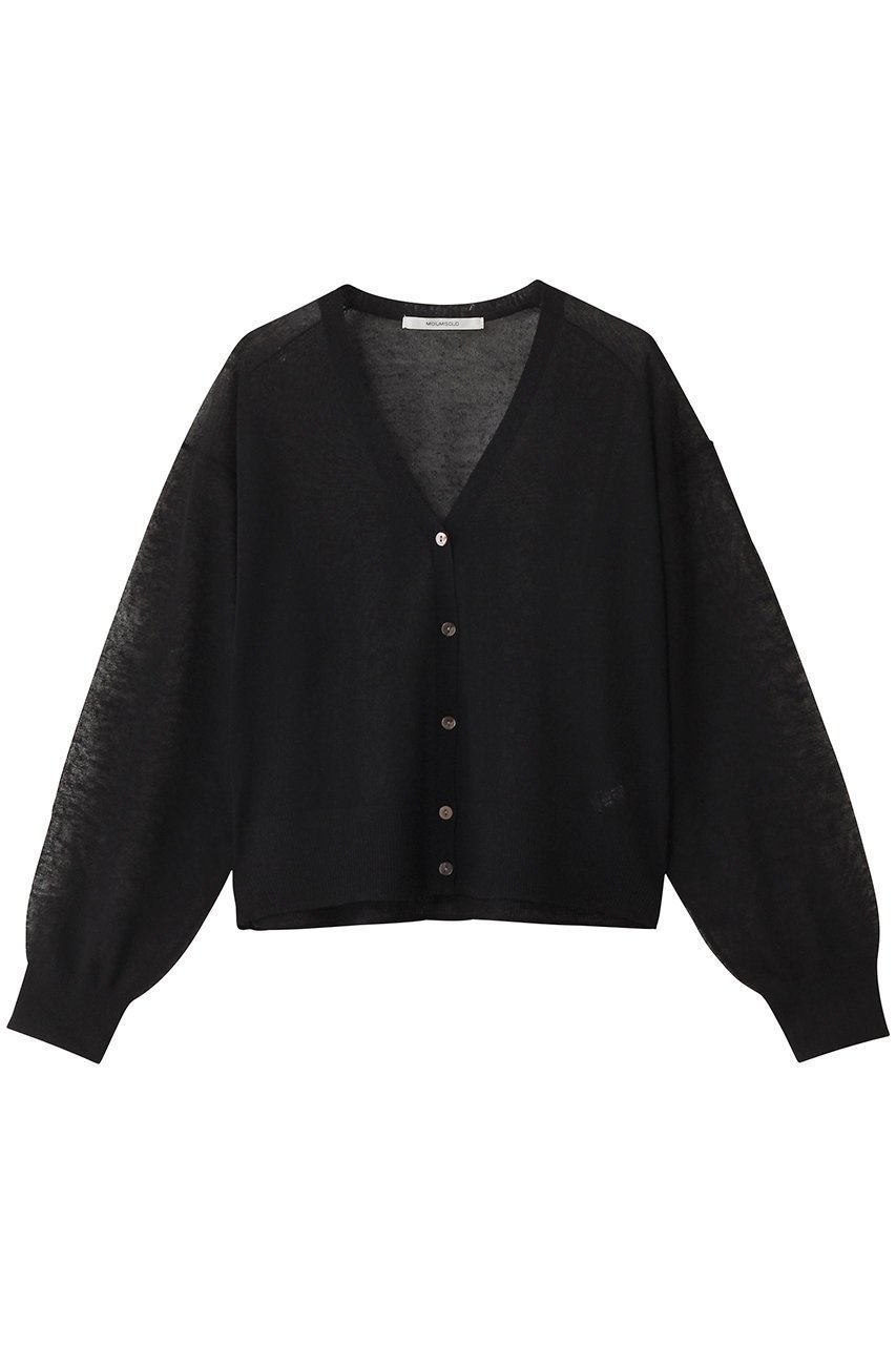 【ミディウミソリッド/MIDIUMISOLID】のsheer v/neck short CD.S カーディガン インテリア・キッズ・メンズ・レディースファッション・服の通販 founy(ファニー) 　ファッション　Fashion　レディースファッション　Fashion for Women　トップス・カットソー　Cut & Sew Tops　ニット　Knit Tops & Sweaters　カーディガン・羽織り　Layered Style Cardigans　カーディガン　Cardigan, Knitwear　シンプル　Simple, Minimal　リネン　Linen, Linen Fabric　夏　Summer　black|ID: prp329100004507957 ipo3291000000036015538