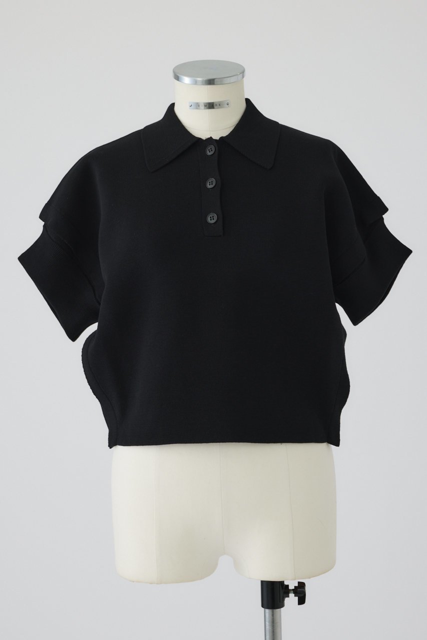 【リムアーク/RIM.ARK】のStylish polo knit/ニット 人気、トレンドファッション・服の通販 founy(ファニー) 　ファッション　Fashion　レディースファッション　Fashion for Women　トップス・カットソー　Cut & Sew Tops　ニット　Knit Tops & Sweaters　カジュアルプルオーバー・ニットトップス　Pullovers & Knit Tops / Casual Pullovers　スクエア　Square, Square Shape　スタイリッシュ　Stylish, Fashionable　バランス　Balance, Style Balance　夏　Summer　 other-1|ID: prp329100004507959 ipo3291000000032961065