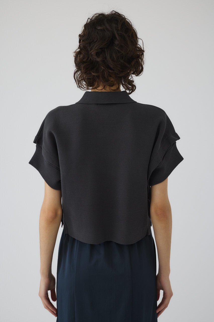 【リムアーク/RIM.ARK】のStylish polo knit/ニット 人気、トレンドファッション・服の通販 founy(ファニー) 　ファッション　Fashion　レディースファッション　Fashion for Women　トップス・カットソー　Cut & Sew Tops　ニット　Knit Tops & Sweaters　カジュアルプルオーバー・ニットトップス　Pullovers & Knit Tops / Casual Pullovers　スクエア　Square, Square Shape　スタイリッシュ　Stylish, Fashionable　バランス　Balance, Style Balance　夏　Summer　other-4|ID: prp329100004507959 ipo3291000000032961091