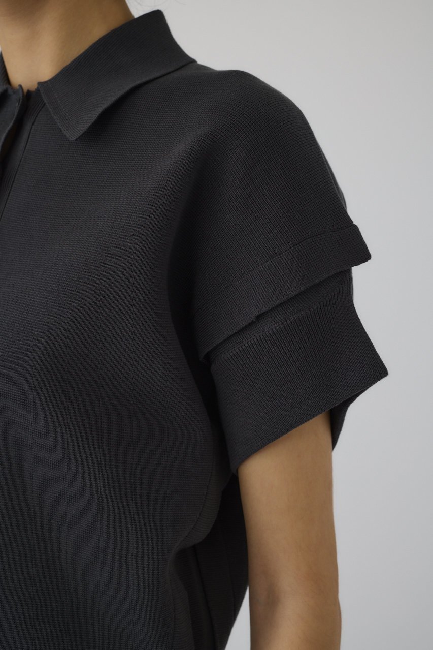 【リムアーク/RIM.ARK】のStylish polo knit/ニット 人気、トレンドファッション・服の通販 founy(ファニー) 　ファッション　Fashion　レディースファッション　Fashion for Women　トップス・カットソー　Cut & Sew Tops　ニット　Knit Tops & Sweaters　カジュアルプルオーバー・ニットトップス　Pullovers & Knit Tops / Casual Pullovers　スクエア　Square, Square Shape　スタイリッシュ　Stylish, Fashionable　バランス　Balance, Style Balance　夏　Summer　other-6|ID: prp329100004507959 ipo3291000000032961100