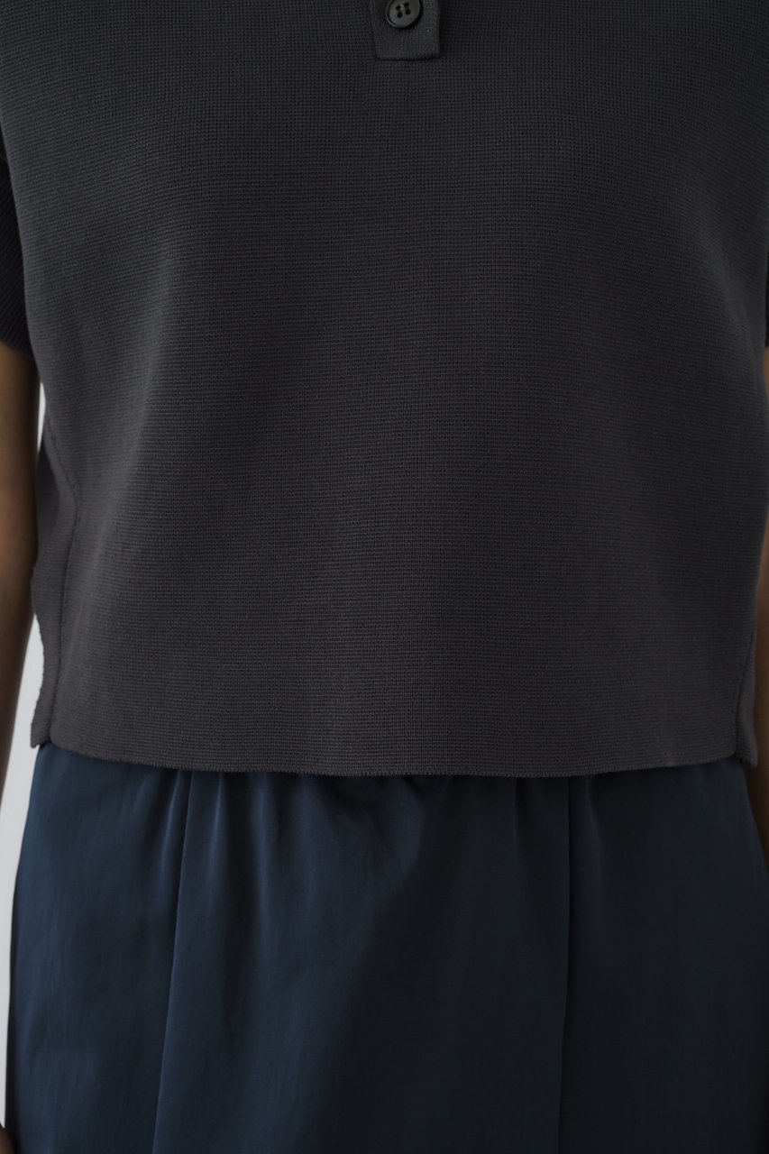 【リムアーク/RIM.ARK】のStylish polo knit/ニット 人気、トレンドファッション・服の通販 founy(ファニー) 　ファッション　Fashion　レディースファッション　Fashion for Women　トップス・カットソー　Cut & Sew Tops　ニット　Knit Tops & Sweaters　カジュアルプルオーバー・ニットトップス　Pullovers & Knit Tops / Casual Pullovers　スクエア　Square, Square Shape　スタイリッシュ　Stylish, Fashionable　バランス　Balance, Style Balance　夏　Summer　other-7|ID: prp329100004507959 ipo3291000000035655752