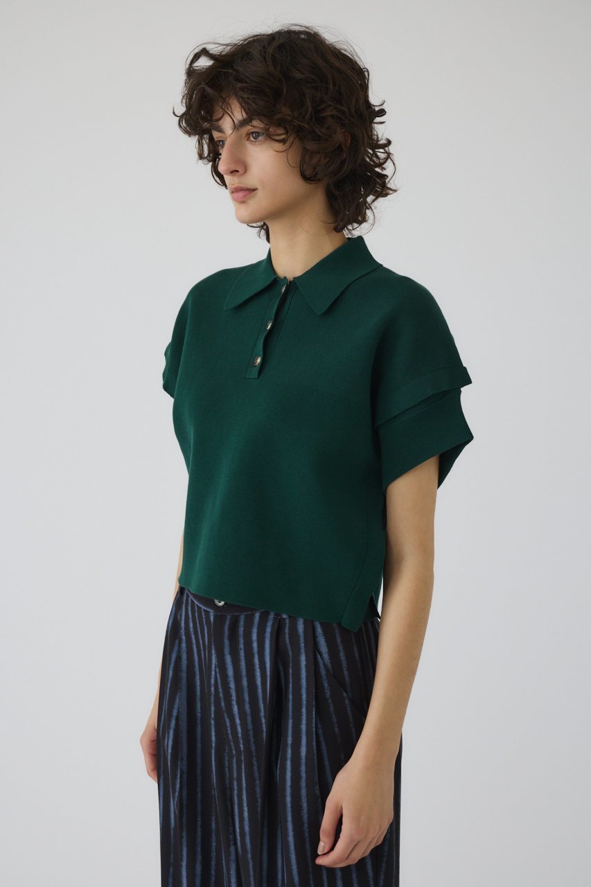 【リムアーク/RIM.ARK】のStylish polo knit/ニット 人気、トレンドファッション・服の通販 founy(ファニー) 　ファッション　Fashion　レディースファッション　Fashion for Women　トップス・カットソー　Cut & Sew Tops　ニット　Knit Tops & Sweaters　カジュアルプルオーバー・ニットトップス　Pullovers & Knit Tops / Casual Pullovers　スクエア　Square, Square Shape　スタイリッシュ　Stylish, Fashionable　バランス　Balance, Style Balance　夏　Summer　other-2|ID: prp329100004507959 ipo3291000000036425571