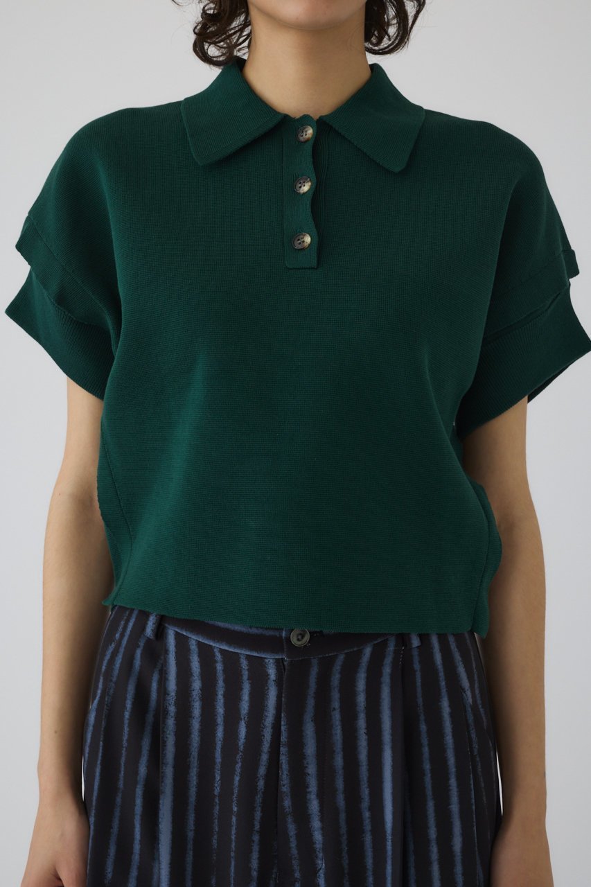 【リムアーク/RIM.ARK】のStylish polo knit/ニット 人気、トレンドファッション・服の通販 founy(ファニー) 　ファッション　Fashion　レディースファッション　Fashion for Women　トップス・カットソー　Cut & Sew Tops　ニット　Knit Tops & Sweaters　カジュアルプルオーバー・ニットトップス　Pullovers & Knit Tops / Casual Pullovers　スクエア　Square, Square Shape　スタイリッシュ　Stylish, Fashionable　バランス　Balance, Style Balance　夏　Summer　other-6|ID: prp329100004507959 ipo3291000000036425579