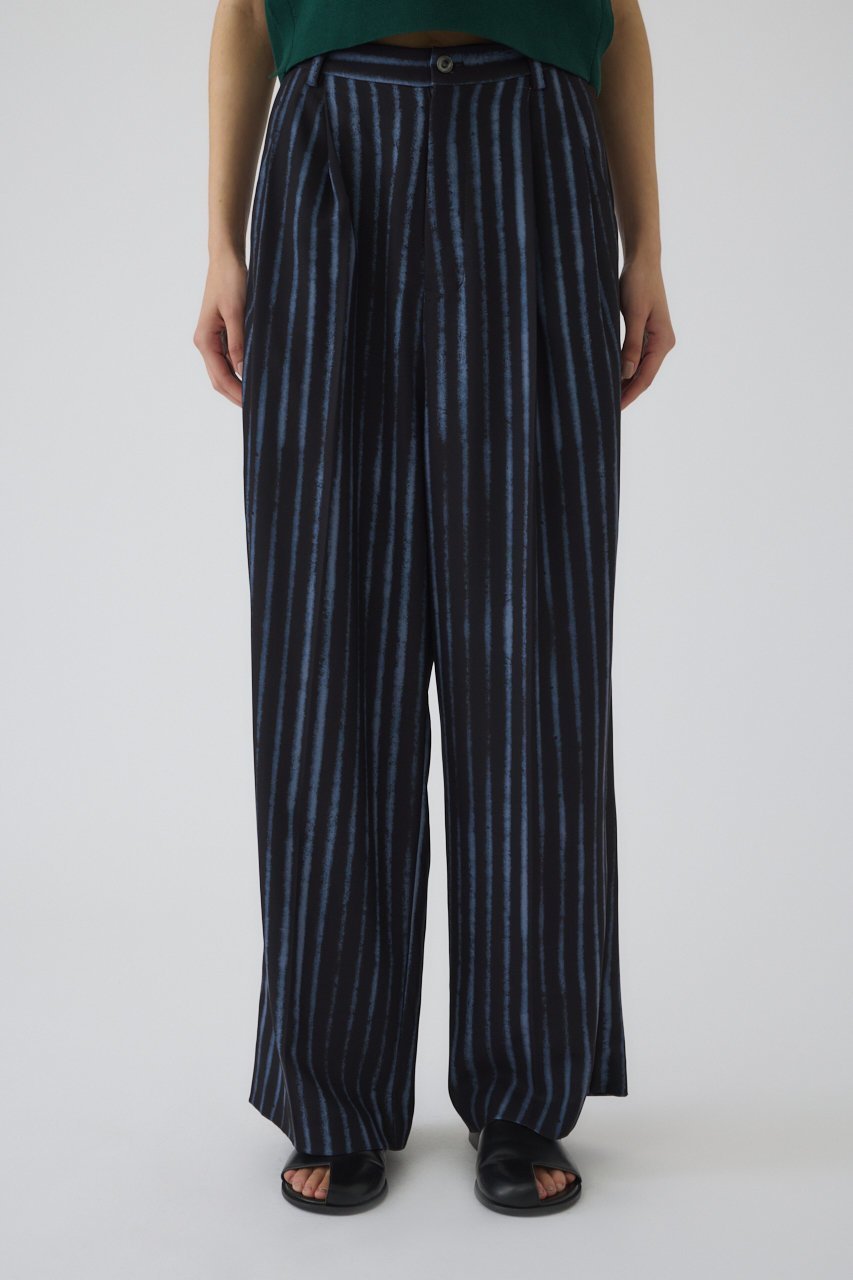 【リムアーク/RIM.ARK】のWave iron pattern PT/パンツ インテリア・キッズ・メンズ・レディースファッション・服の通販 founy(ファニー) ファッション Fashion レディースファッション Fashion for Women パンツ Pants & Trousers ストライプ Stripe, Striped Pattern プリント Print, Printed Pattern ワイド Wide, Wide Fit ブラック|ID: prp329100004507964 ipo3291000000032808616