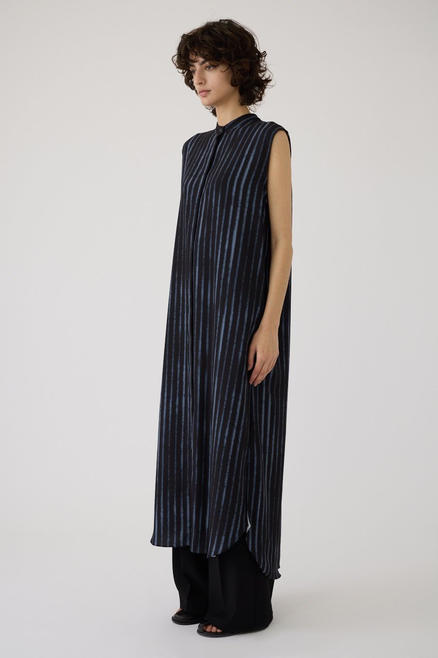 【リムアーク/RIM.ARK】のWave iron pattern OP/ワンピース 人気、トレンドファッション・服の通販 founy(ファニー) 　ファッション　Fashion　レディースファッション　Fashion for Women　ワンピース　Dresses　チュニック　Tunic Tops & Dresses　ストライプ　Stripe, Striped Pattern　チュニック　Tunic, Long Top　ノースリーブ　Sleeveless, No-Sleeve　プリント　Print, Printed Pattern　ロング　Long, Long-Length　other-2|ID: prp329100004507969 ipo3291000000032808638