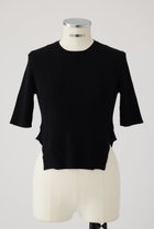 【リムアーク/RIM.ARK】のRound hem knit tops/ニット ブラック|ID:prp329100004507970