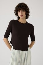【リムアーク/RIM.ARK】のRound hem knit tops/ニット ブラウン|ID:prp329100004507970