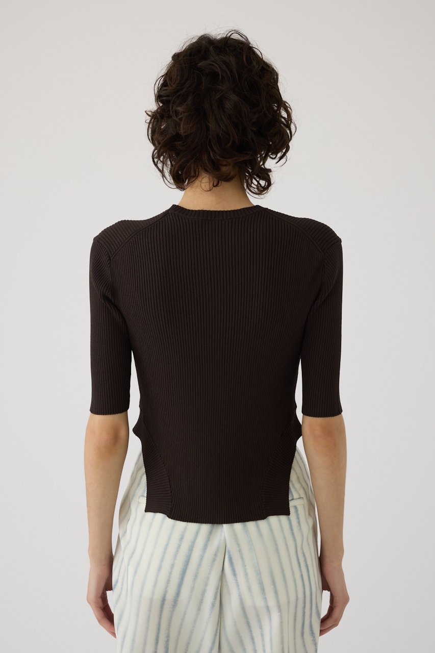【リムアーク/RIM.ARK】のRound hem knit tops/ニット 人気、トレンドファッション・服の通販 founy(ファニー) 　ファッション　Fashion　レディースファッション　Fashion for Women　トップス・カットソー　Cut & Sew Tops　ニット　Knit Tops & Sweaters　カジュアルプルオーバー・ニットトップス　Pullovers & Knit Tops / Casual Pullovers　シルク　Silk, 100% Silk　シンプル　Simple, Minimal　スタイリッシュ　Stylish, Fashionable　ドレープ　Drape, Draping Fabric　バランス　Balance, Style Balance　リブニット　Rib Knit, Ribbed Knit　エレガント 上品　Elegant　夏　Summer　other-4|ID: prp329100004507970 ipo3291000000032922658