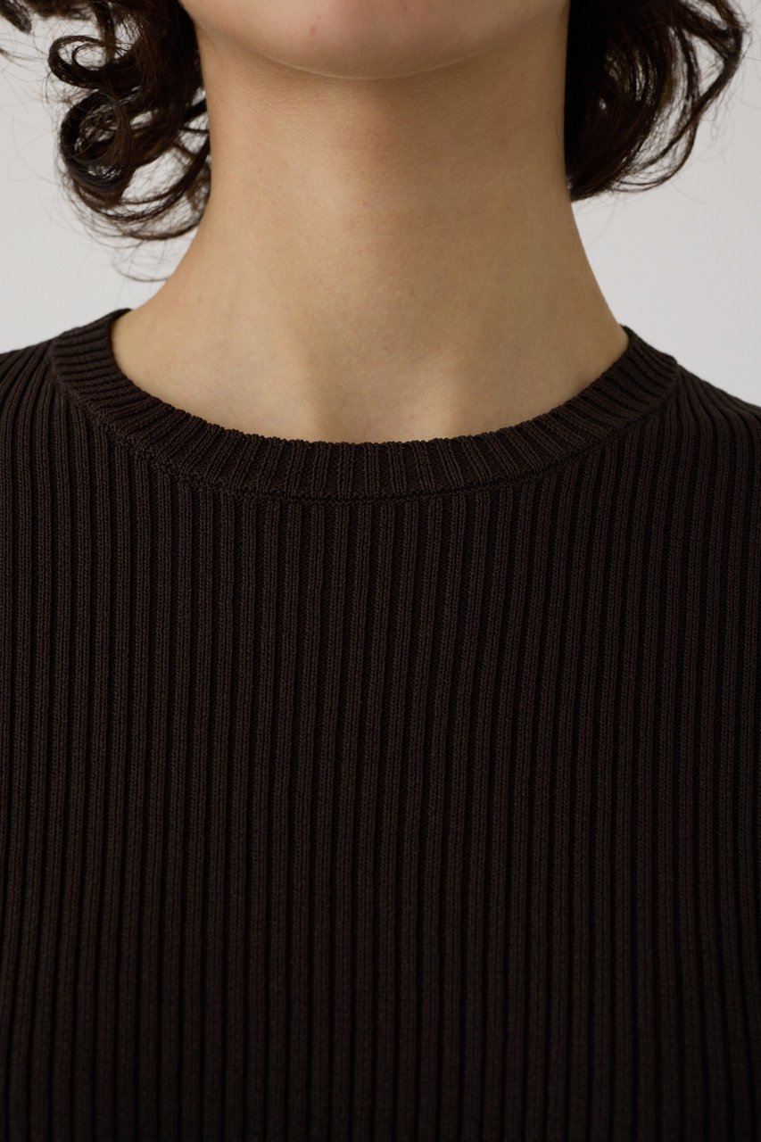 【リムアーク/RIM.ARK】のRound hem knit tops/ニット 人気、トレンドファッション・服の通販 founy(ファニー) 　ファッション　Fashion　レディースファッション　Fashion for Women　トップス・カットソー　Cut & Sew Tops　ニット　Knit Tops & Sweaters　カジュアルプルオーバー・ニットトップス　Pullovers & Knit Tops / Casual Pullovers　シルク　Silk, 100% Silk　シンプル　Simple, Minimal　スタイリッシュ　Stylish, Fashionable　ドレープ　Drape, Draping Fabric　バランス　Balance, Style Balance　リブニット　Rib Knit, Ribbed Knit　エレガント 上品　Elegant　夏　Summer　other-6|ID: prp329100004507970 ipo3291000000032922684