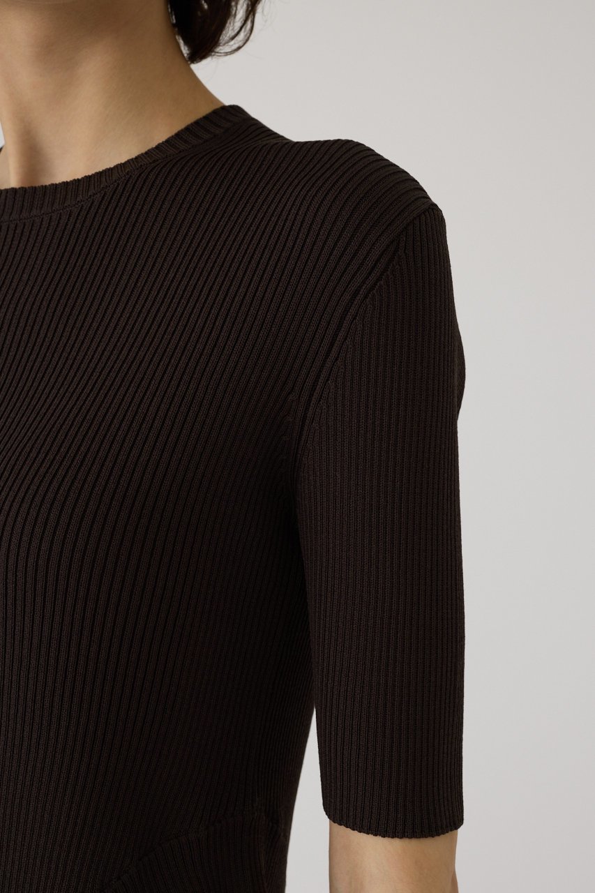 【リムアーク/RIM.ARK】のRound hem knit tops/ニット 人気、トレンドファッション・服の通販 founy(ファニー) 　ファッション　Fashion　レディースファッション　Fashion for Women　トップス・カットソー　Cut & Sew Tops　ニット　Knit Tops & Sweaters　カジュアルプルオーバー・ニットトップス　Pullovers & Knit Tops / Casual Pullovers　シルク　Silk, 100% Silk　シンプル　Simple, Minimal　スタイリッシュ　Stylish, Fashionable　ドレープ　Drape, Draping Fabric　バランス　Balance, Style Balance　リブニット　Rib Knit, Ribbed Knit　エレガント 上品　Elegant　夏　Summer　other-7|ID: prp329100004507970 ipo3291000000032922693
