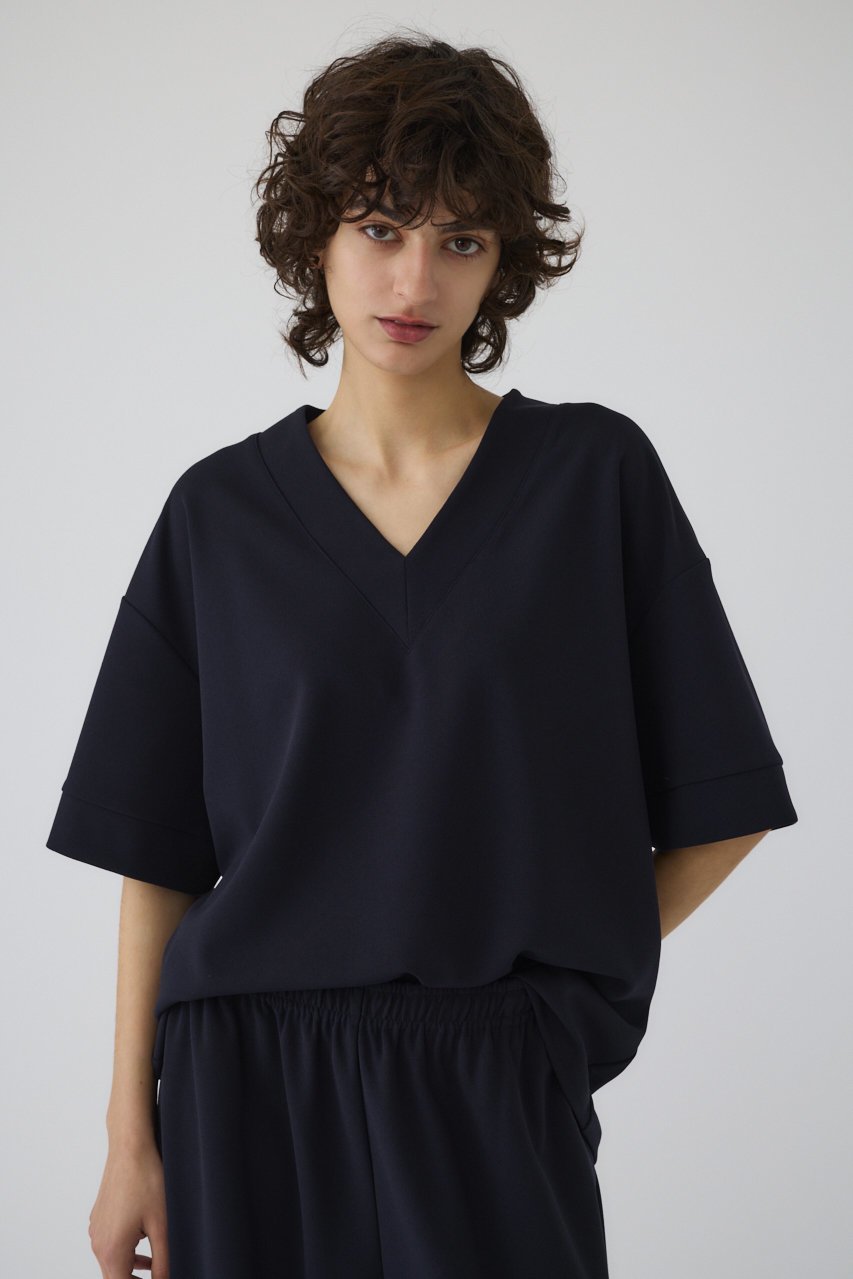【リムアーク/RIM.ARK】のMannish v-neck tops/トップス インテリア・キッズ・メンズ・レディースファッション・服の通販 founy(ファニー) 　ファッション　Fashion　レディースファッション　Fashion for Women　トップス・カットソー　Cut & Sew Tops　シャツ・ブラウス・オフィスカジュアル　Elegant Blouses & Button-Ups　Vネックトップス　V-Neck Tops / V-Cut Neckline Shirts　おすすめ　Recommended / Our Picks　ショート　Short, Short Length　ジョーゼット　Georgette, Semi-Sheer Fabric　スリーブ　Sleeve, Long Sleeve / Short Sleeve　セットアップ　Set-Up, Coordinated Outfit　トラベル　Travel, Travel Gear　ベスト　Vest, Waistcoat　マニッシュ　Mannish, Boyish　ネイビー|ID: prp329100004507971 ipo3291000000032884102