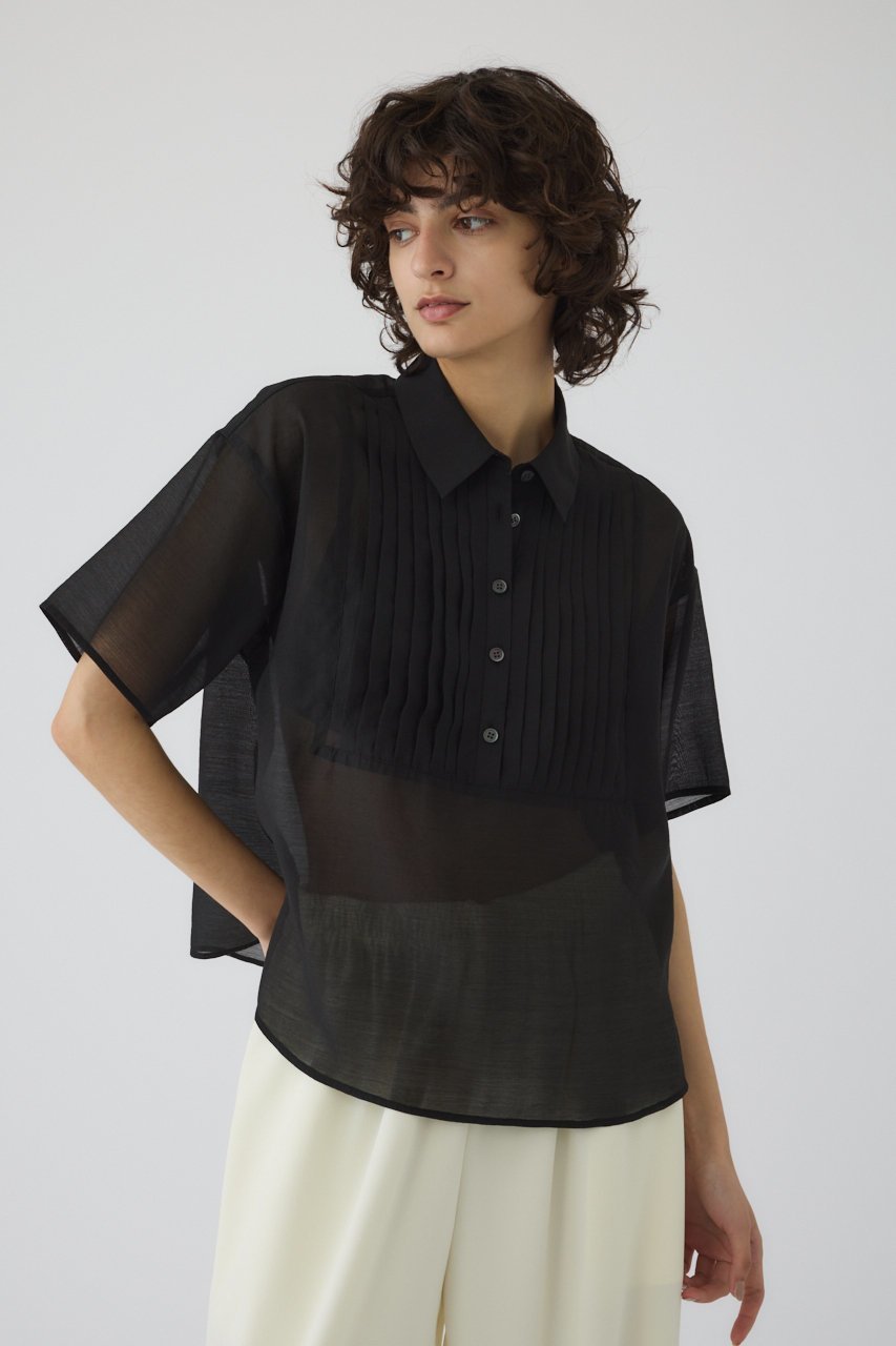 【リムアーク/RIM.ARK】のPin-tuck square PO/プルオーバー 人気、トレンドファッション・服の通販 founy(ファニー) 　ファッション　Fashion　レディースファッション　Fashion for Women　トップス・カットソー　Cut & Sew Tops　シャツ・ブラウス・オフィスカジュアル　Elegant Blouses & Button-Ups　カジュアルプルオーバー・ニットトップス　Pullovers & Knit Tops / Casual Pullovers　ショート　Short, Short Length　スリーブ　Sleeve, Long Sleeve / Short Sleeve　バランス　Balance, Style Balance　マニッシュ　Mannish, Boyish　レギュラー　Regular, Standard Fit　エレガント 上品　Elegant　other-6|ID: prp329100004507972 ipo3291000000032808652