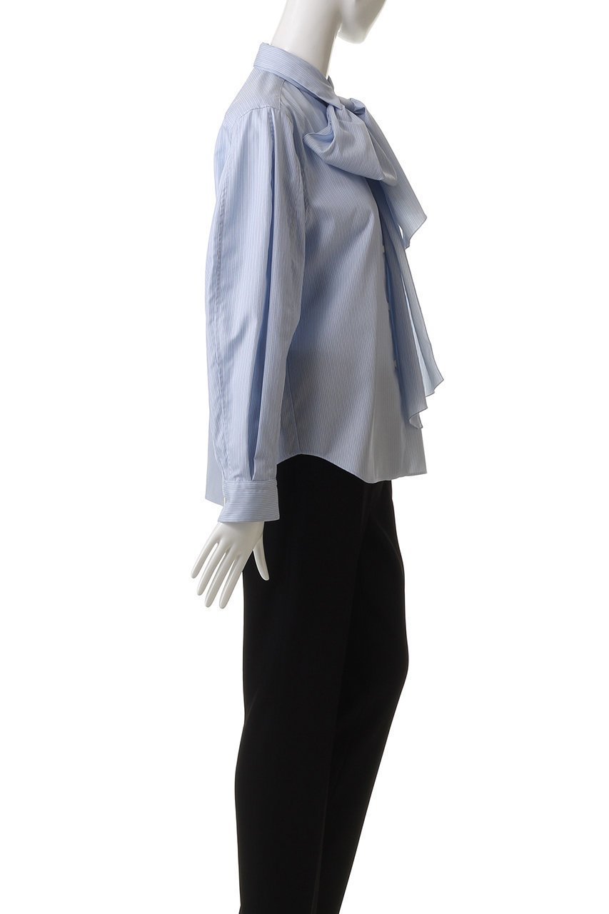 【ミラ ショーン バイ チカ キサダ/mila schon by chika kisada】のリボンシャツ 人気、トレンドファッション・服の通販 founy(ファニー) 　ファッション　Fashion　レディースファッション　Fashion for Women　トップス・カットソー　Cut & Sew Tops　シャツ・ブラウス・オフィスカジュアル　Elegant Blouses & Button-Ups　おすすめ　Recommended / Our Picks　スリーブ　Sleeve, Long Sleeve / Short Sleeve　ベーシック　Basic, Essential　リボン　Ribbon, Bow　ロング　Long, Long-Length　定番　Standard, Basic Item　other-3|ID: prp329100004507978 ipo3291000000032906786