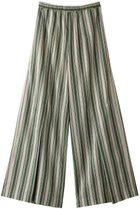 【ミラ ショーン バイ チカ キサダ/mila schon by chika kisada】のストライプ パンツ 人気、トレンドファッション・服の通販 founy(ファニー) ファッション Fashion レディースファッション Fashion for Women パンツ Pants & Trousers ストライプ Stripe, Striped Pattern トレンド Trend, Trending Now フォルム Silhouette, Form フロント Front, Front Design リゾート Resort, Vacation Style ロング Long, Long-Length ワイド Wide, Wide Fit エレガント 上品 Elegant thumbnail グリーン×ベージュ|ID: prp329100004507980 ipo3291000000032900894