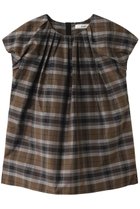 【エブール/ebure】の【5/9 0:00販売開始】シルクコットンチェック バルーンブラウス ブラウン|ID:prp329100004509122