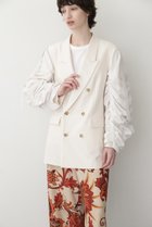 【ヒューエルミュージアム/hueLe Museum】の【STUMBLY】Detachable Sheer Sleeve Jacket 人気、トレンドファッション・服の通販 founy(ファニー) ファッション Fashion レディースファッション Fashion for Women アウター Coat / Outerwear Collection レディースジャケット・軽アウター Jackets ジャケット Jacket, Outerwear ダブル Double, Double-Breasted thumbnail ホワイト|ID: prp329100004509133 ipo3291000000036078283