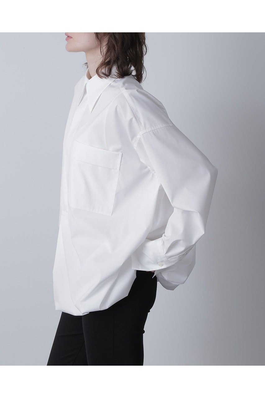 【ヒューエルミュージアム/hueLe Museum】の【STUMBLY】Baloon Silhouette Shirts インテリア・キッズ・メンズ・レディースファッション・服の通販 founy(ファニー) 　ファッション　Fashion　レディースファッション　Ladies' Fashion Online　トップス・カットソー　Tops/Tshirt　シャツ/ブラウス　Shirts/Blouses　カフス　Cuffs　スリーブ　Sleeve　ダブル　Double　バルーン　Balloon　ブラウジング　Browsing　ロング　Long　ホワイト|ID: prp329100004509134 ipo3291000000031862553