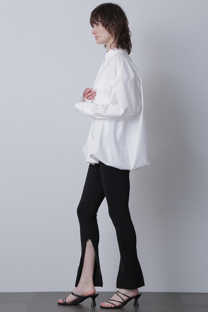 【ヒューエルミュージアム/hueLe Museum】の【STUMBLY】Baloon Silhouette Shirts 人気、トレンドファッション・服の通販 founy(ファニー) 　ファッション　Fashion　レディースファッション　Fashion for Women　トップス・カットソー　Cut & Sew Tops　シャツ・ブラウス・オフィスカジュアル　Elegant Blouses & Button-Ups　カフス　Cuff Design　スリーブ　Sleeve, Long Sleeve / Short Sleeve　ダブル　Double, Double-Breasted　バルーン　Balloon, Balloon Silhouette　ブラウジング　Blouson Silhouette, Cinched Waist　ロング　Long, Long-Length　other-4|ID: prp329100004509134 ipo3291000000032874046